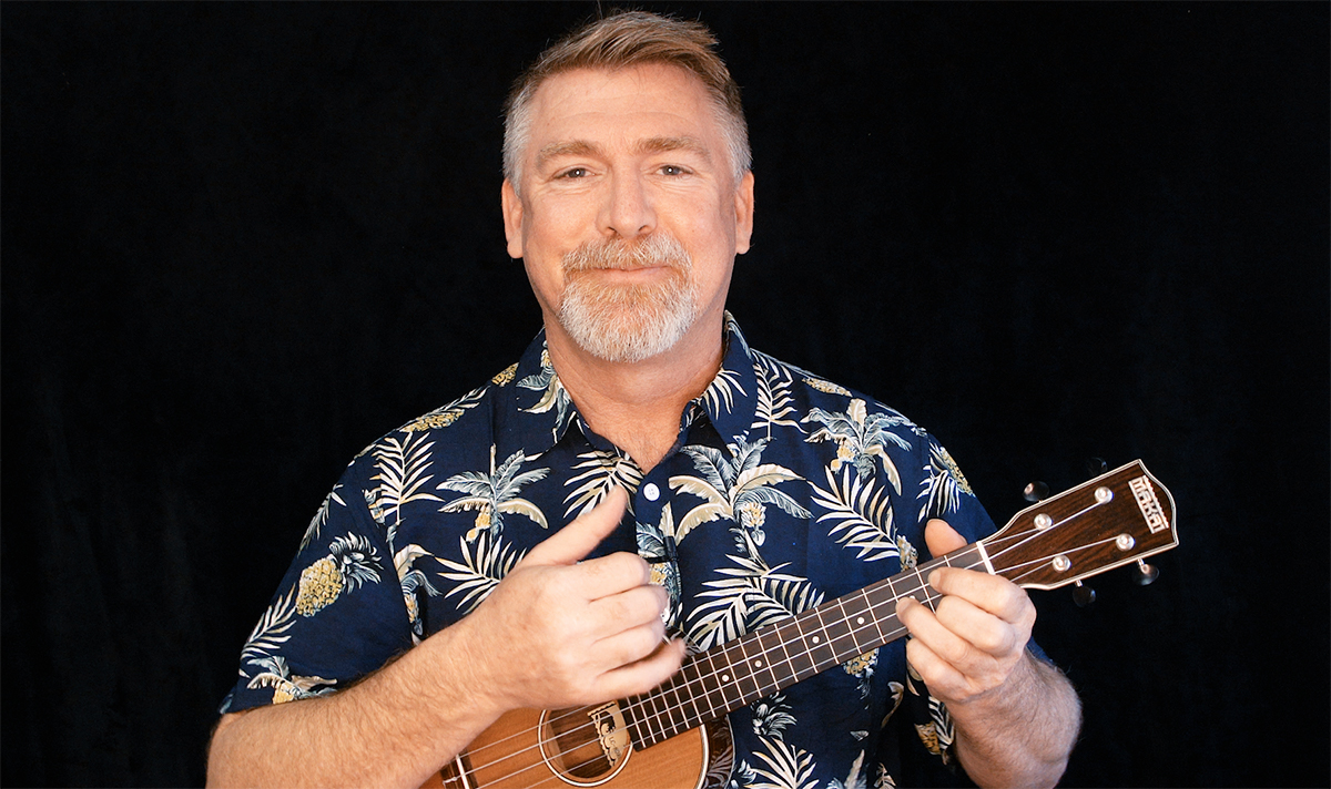 Stu teaching ukulele