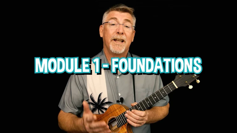 Stu teaching a ukulele lesson inside the TAB course